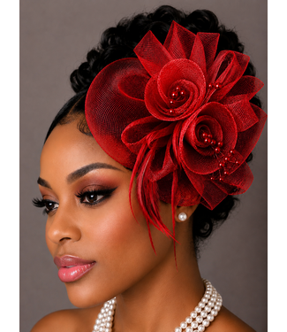 Bloom & Grace Fascinator - Red
