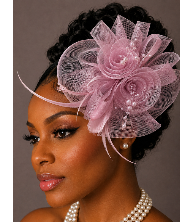 Bloom & Grace Fascinator - Mauve