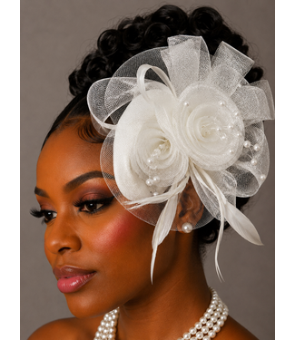 Bloom & Grace Fascinator - White