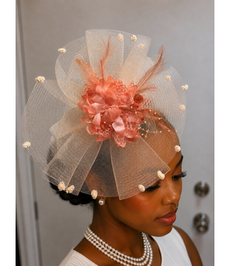 Better With Time Fascinator - Peach