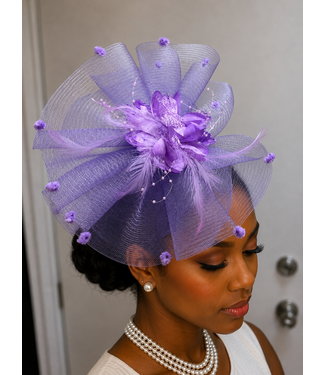 Better With Time Fascinator - Lavender