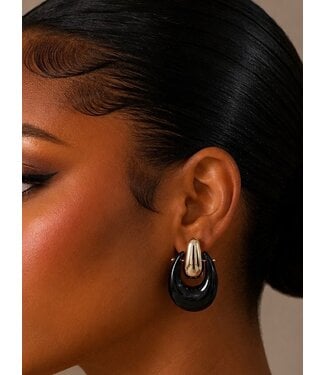 INSIDE OUT EARRINGS  - GOLD