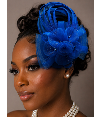 Love In Bloom Fascinator - Royal Blue