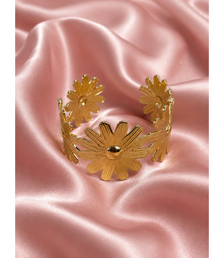 Garden Glam Cuff Bracelet - Gold