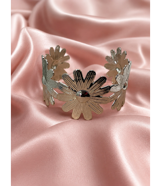 Garden Glam Cuff Bracelet - Silver