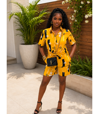 Easy Living Shorts Set - Yellow