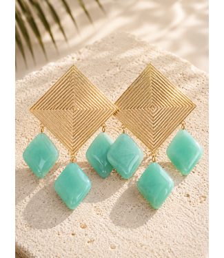 Big Time Bang Earrings - Mint