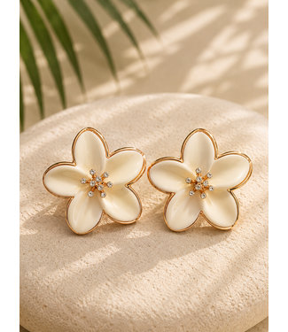 Candy Bloom Earrings - White