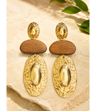 Vacation On Call Earrings - Brown