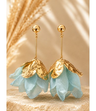 Paradise Bloom Earrings - Blue