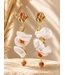 Beverly Bloom Earrings - White