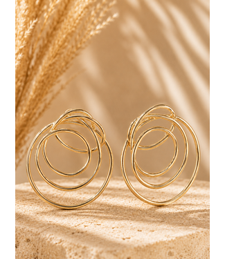 Styled In Shine Earrings - Gold