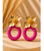 Must Have Moment Earrings - Fuchsia