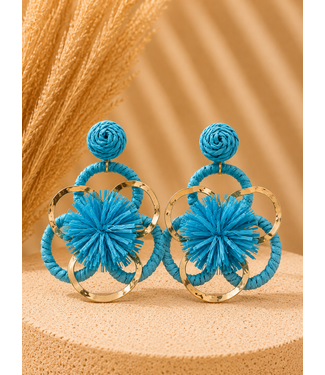 Soft Blossom Earrings - Blue