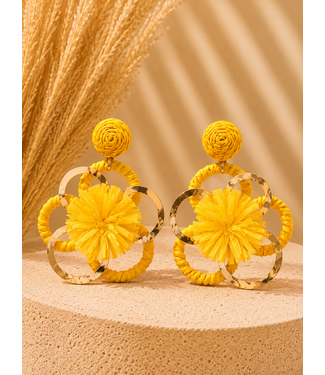 Soft Blossom Earrings - Yellow