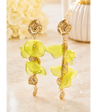 Beverly Bloom Earrings - Lime