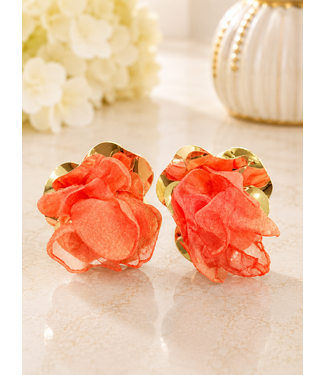 Endless Summer Bloom Earrings - Orange