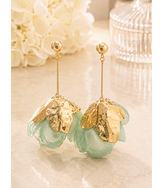 Paradise Bloom Earrings - Mint