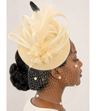 High Society Fascinator - Ivory