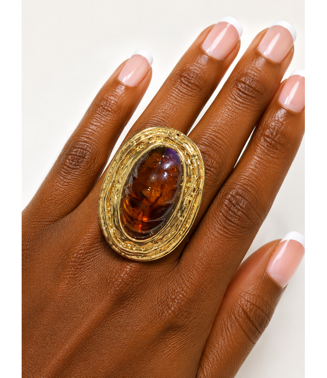 Head Turner Ring - Brown