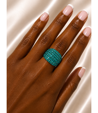 Row By Row Ring - Teal