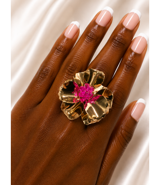 Beautiful Blossom Ring - Fuchsia