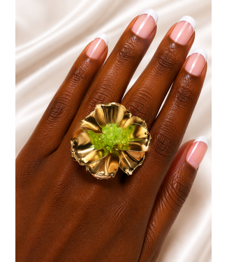 Beautiful Blossom Ring - Green