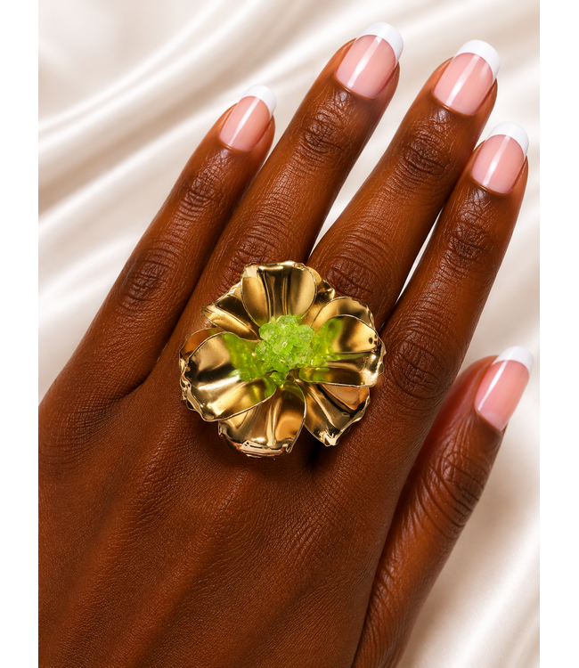 Beautiful Blossom Ring - Green