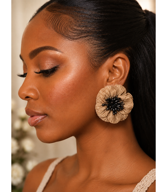 Bloom Babe Earrings - Taupe