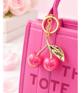 Cherry Supreme Bag Charm - Pink