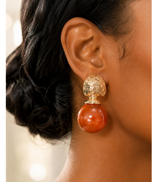 Simple Luxury Earrings - Brown