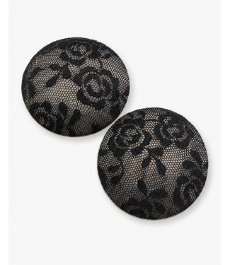 Lace Silicone Nipple Covers - Black