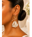 Rosé Romance Earrings - White