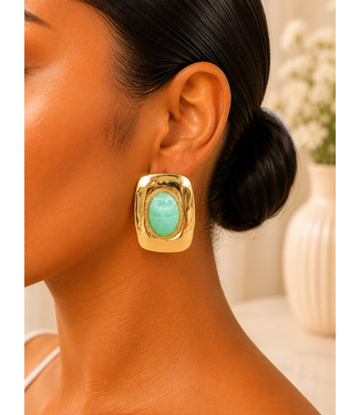 Power Piece Earrings - Mint