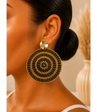 Bead Bliss Earrings - Brown