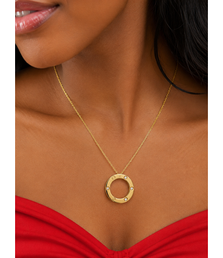 Love Pendant Necklace - Gold