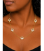 Lucky Clover 8 Motif Necklace - Gold