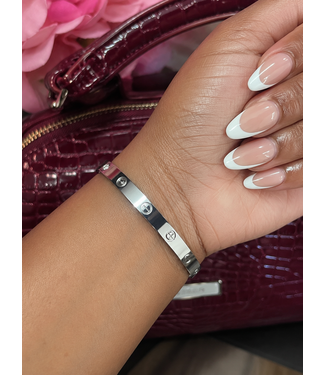Love Stainless Steel Bracelet - Silver
