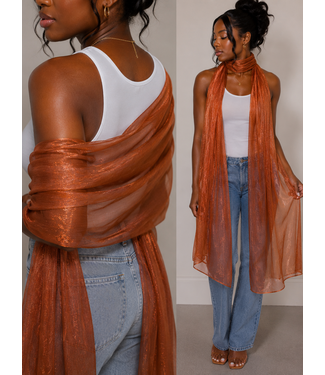 Rust Shimmer Scarf