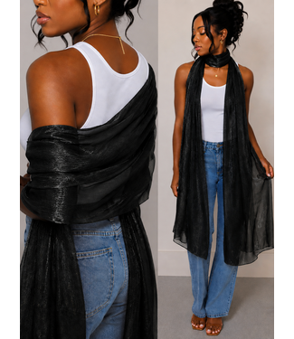 Black Shimmer Scarf