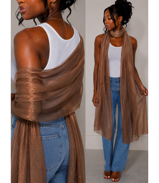 Chocolate Brown Shimmer Scarf