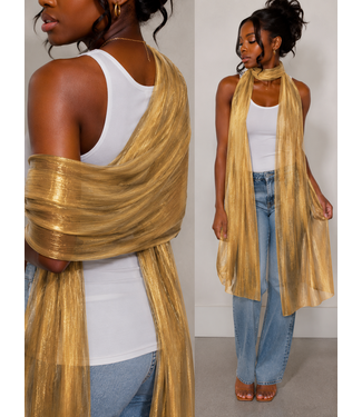 Mustard Shimmer Scarf
