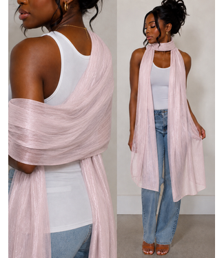 Dusty Rose Shimmer Scarf