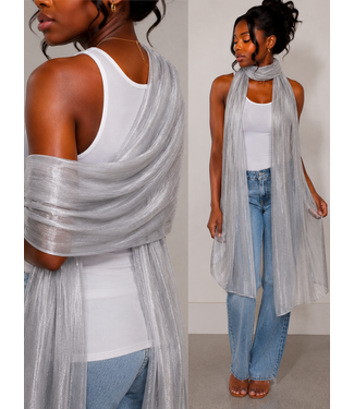 Grey Shimmer Scarf