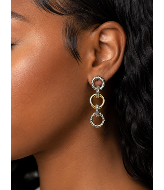 LEADING CLASS EARRINGS 14KT GOLD PLATED