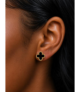 My Clover Earrings - Gold/Black