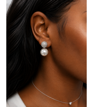 Truly Majestic Pearl Earrings - Silver (Gold Dipped)