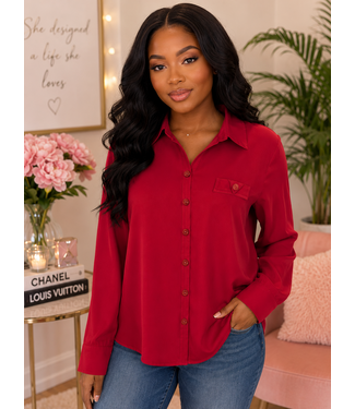 Delicate N Pretty Top - Red