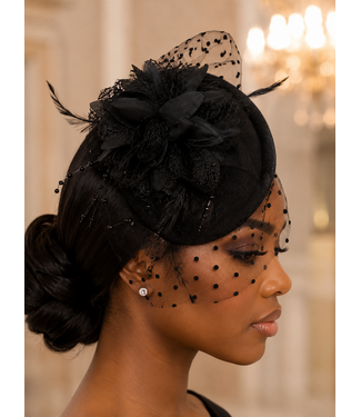 Subtle Empress Fascinator - Black