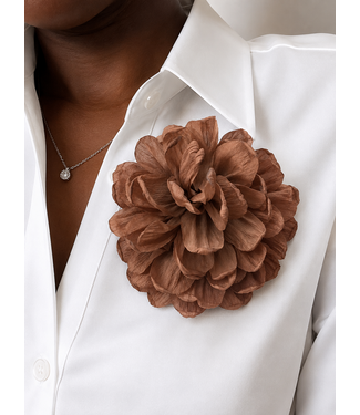 Spring Feel Rosette Fascinator & Corsage - Tan